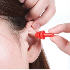 수영용품 실리콘 이어플러그 귀마개 방수 레드