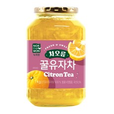 상큼달콤 유자원액 꿀유자차 1kg 2병 chu+551YF