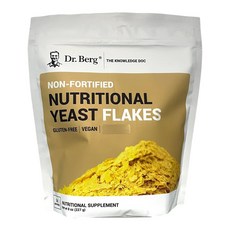 DrBerg 柏格醫生 天然營養酵母粉｜未強化｜非基改｜純素｜營養補充, 227g, 1個