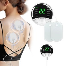 smabat EMS 안마 패치 펄스 마사지기 스마트 마사지 패치 멀티 전신사용 10가지 모드 22단계 강도조절, 화이트