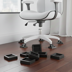 까마느 의자 고정패드 바닥보호 의자매트 소음방지 밀림방지 바퀴 커버 5P, 5개, 블랙