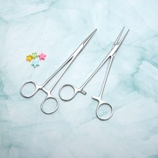 짱패브릭 에이스 18cm 겸자가위 직선겸자 인형솜, 1개