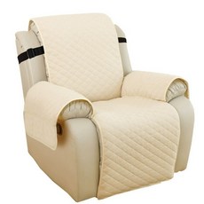 리클라이너 소파 시트 커버 1인용 안락의자 덮개 패드 S (231x63+56x68)cm 연회색 1개, 카키 × 1개