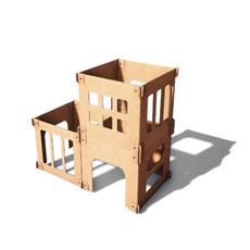 골판지 아지트 놀이방 종이 대형 학교 이동식 연결부품 조합 조립, B. 80cm 정사각형 (연결부품 미포함), 1개