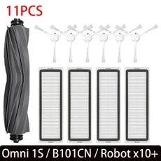 Xiaomi x10 plus 액세서리 Mijia Omni 1S B101CN 로봇 진공 메인 사이드 브러시 필터 Mop Dreame L10s Ultr, 19 11PCS