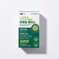 혈액순환 은행잎 플러스 은행잎추출물 기억력 혈행개선 영양제, 30정, 1박스