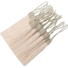 북마크 DIY 장식 공예 태슬 보석 제작을 위한 끈으로 실크 프린지를 재봉하는 30개 귀걸이 열쇠고리 액세서리 책 리본 트림 주요 매력 졸업 모자 기념 장식품 이미지 컬러, Beige