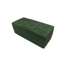 ASPAC 插花海綿(23*11*16CM)10入組 - 花藝設計必備，保濕鎖水，延長花期, 1箱, Green