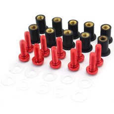 오토바이 앞유리 볼트 나사 키트, 7. red, 1개