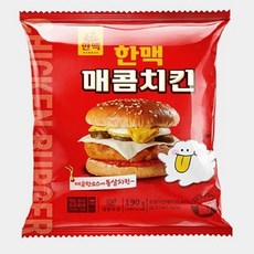 한맥 매콤치킨 버거 190g, 20개