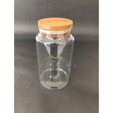 SOGA 1000cc 高硼硅玻璃木蓋密封儲物罐, 1個