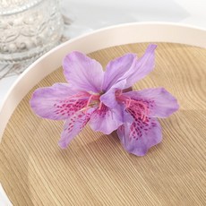 AWAYTR 보헤미아 칸나 꽃 Samll 헤어 클립 하와이 신부 꽃 헤어 클립 헤어핀 자용 웨딩 액세서리, [18] C