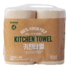 노브랜드 키친타월 230매 4롤, 4개