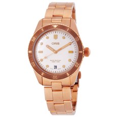 오리스 다이버스 식스티파이브 데이트 오토매틱 화이트 다이얼 시계 01 733 7771 3151-07 8 19 955421