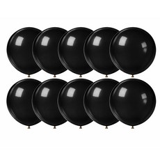 파티메이커스 45cm 파티용 대형 풍선 세트, 10개, 블랙