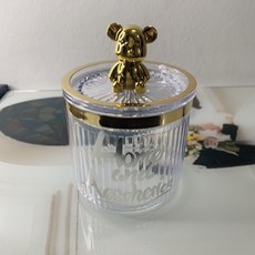 精品上新 ins風 高顏值便攜創意牙籤筒收納棉籤筒棉籤罐防塵帶蓋小紅書同款 上新, 印花透明Ahome, 1個