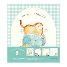 TOCOROCOMUGI 古川紙工 聯名限定款 方形便條紙, 1個, 早安貓咪 LM306