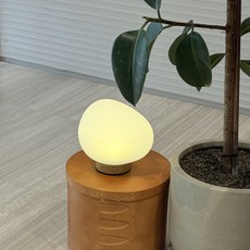 도르리 조약돌 팬던트 조명 무선 LED 단스탠드 무드등 페블 pebble, 우드 소