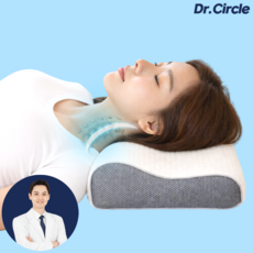 닥터써클 경추베개 메모리폼 어깨 허리 목디스크 일자목 거북목 낮은 베개 목이편한 목베개, 1개