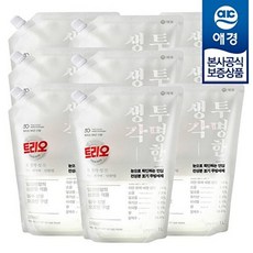 애경 트리오 투명한생각 주방세제 리필 1L x9개, 9개