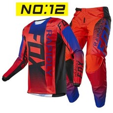 바이크 오토바이 레이싱 슈트 의류 복장 옷 NEW 2021 RAPIDLY FOX 180360 enduro motocross jersey and pants mx gear set, 남-32, NO12