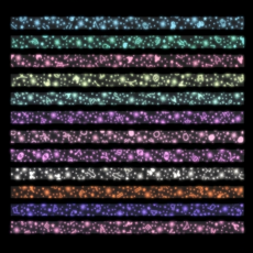 별접기 종이 야광, 210개, 10색