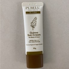 [PureLue] 퓨어루 퀴노아 아기 선크림 무기자차 유기농 유아 키즈 워터프루프 썬크림, 1개