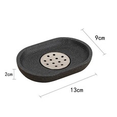고급 호텔 대리석 비누받침 비누홀더 4컬러, 1개, G. 블랙 타원형 비누 받침대