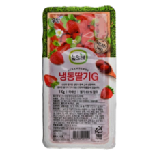 국내산 냉동 딸기 1kg 설탕 쉐이크 잼용딸기 쥬스용, 3개