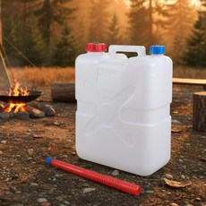 백색20L기름총 일반기름통 자바라포함 기름통 일반기름통 자바라 등유통 석유통 말통 연료통, 흰색, 1개