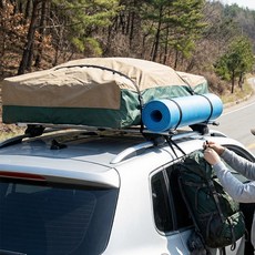 C.partner 승용차용 자동차 루프랙 가로바, 2개, 은