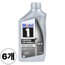 모빌원 FS 0W40 946mL 100%합성엔진오일, 6개