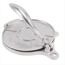 알루미늄 합금 토틸라 프레스 플랩 잭 기계 크레페 기계 팬케이크 제조업체 캐스트 알루미늄 옥수수 수제 수제, Silver 16Cm