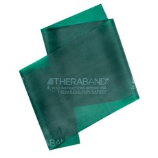 THERABAND 전문 저항 밴드 세트 운동용 1.8m(6피트) 운동 밴드 7팩 물리 치료 필라테스 및 전신 운동을 위한 스트레치 밴드 레벨 1~7, Green - Heavy