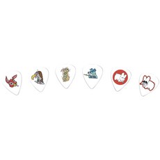 던롭 BL109P.60 프랭크 코직 시리즈 1 피크 모듬 Dunlop BL109P.60 Frank Kozik Series 1 Picks Assorted .60mm 6/Pl, 1개