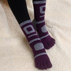 골져스토어 여자 두꺼운 겨울 등산 스포츠 쿠션 발가락양말 5켤레 SET