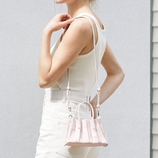 국내 정품 조셉앤스테이시 Lucky Pleats Canvas Coated Baby Bag Pale Pink (0JSO1CB40104F)