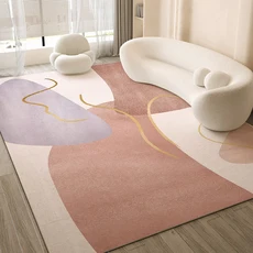 유렵풍 거실용 러그 VIKAMA 북유럽 간단한 카펫 거실 커피 테이블 플란넬 미끄럼 방지 침실 머리맡 바닥 매트 홈 인테리어, 64)FLR-4