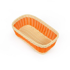 야채바구니 PP라탄 투톤 볼드 직사각 바구니L VPS-005, 블루