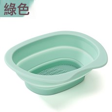 DFMEI 化妝刷清洗碗工具美妝蛋粉撲洗刷硅膠摺疊碗美妝工具洗刷墊, 綠色:14*11*1.8cm, 1個