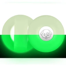 용 강아지 목걸이 홀더 고양이강아지 참 장식 백팩 액세서리가 있는 실리콘 애완동물 케이스, Glow Green