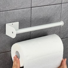 공중부양 키친타올걸이 거치대 홀더 부착식, 화이트, 2개입