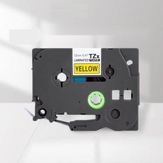 브라더 라벨기 전용 호환 라벨테이프 12mm 18mm 24mm, 1. 옐로우