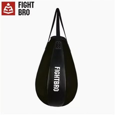 FIGHTBRO 梨形拳擊沙包 加厚耐用 防水牛津布 拳擊散打訓練專用, 黑色（空袋）93X52CM
