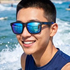 가빈 편광 스포츠 선글라스 G121, 1개, C2 블랙 스카이미러렌즈 1개, C2 블랙 스카이미러렌즈