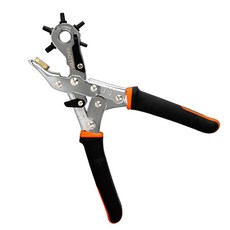 J&J 고급형 가죽 벨트 구멍 펀칭기 250mm, 오렌지, 1개