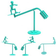 회전 서퍼 무게중심원리 과학교구 (27x12x24cm) 원심력 구슬 추 장식품