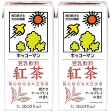 기꼬만 두유 홍차맛, 1L, 2개