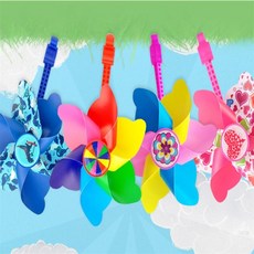 올마켓 킥보드 꾸미기 킥보드 핸들 바람개비 장식 1바람개비핸들-공룡, 2바람개비핸들-색동