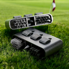 초경량 정밀 세척 멀티헤드 골프 클럽 그루브 클리너 브러시, 1개, 블랙